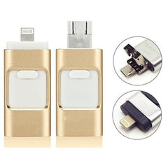 Flash Drive USB Memory Stick U Disk 3-in-1 for Android/iOS Devices – Portable Data Solution