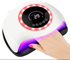 UV LED 168W Nail Lamp | Professional Nail Dryer with 42 LEDs for Gel Polish | Fast Curing Nail Light with 4 Timer Settings | Salon-Quality Manicure at Home