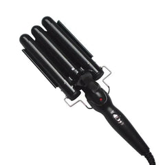 3-Barrel Ceramic Curling Wand – LCD Display, 14 Temp Settings for Perfect Waves & Curls