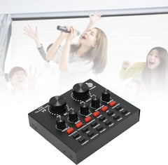 V8 Sound Card for Live Streaming – Voice Changer & Mixer with 1200mAh Battery