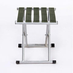 Camping Steel Pipe Folding Chair | Heavy Duty Outdoor Sports Chair with Nylon Ribbon Support