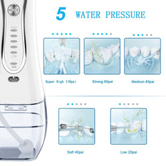 Portable Dental Water Flosser | 300ml Advanced Oral Care Device in White Edition