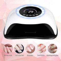 UV LED 168W Nail Lamp | Professional Nail Dryer with 42 LEDs for Gel Polish | Fast Curing Nail Light with 4 Timer Settings | Salon-Quality Manicure at Home