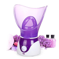 Facial Steamer | Professional Face Sauna Mask & Steam Inhaler | Moisturizer with Aroma Diffuser (Purple)