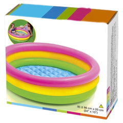 3 Rings Inflatable Sunset Glow Pool | Vibrant Swimming Pool for Babies & Toddlers | Safe, Durable & Easy to Use