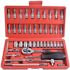 46pcs Manual Machine Auto Repair Tool Set | Comprehensive Toolkit for Handyman and DIY Projects