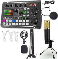 Ultimate Podcasting Ensemble – V9 Mixer, BM800 Mic & Sound Card for Pro-Quality Audio