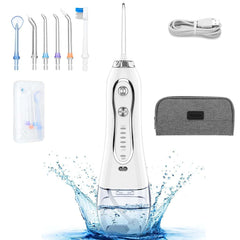 Portable Dental Water Flosser | 300ml Advanced Oral Care Device in White Edition