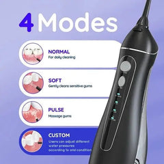 Portable Oral Irrigator | Rechargeable Cordless Water Flosser with 3 Cleaning Modes for Healthier Gums & Teeth