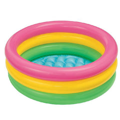 3 Rings Inflatable Sunset Glow Pool | Vibrant Swimming Pool for Babies & Toddlers | Safe, Durable & Easy to Use