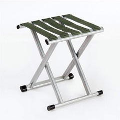 Camping Steel Pipe Folding Chair | Heavy Duty Outdoor Sports Chair with Nylon Ribbon Support